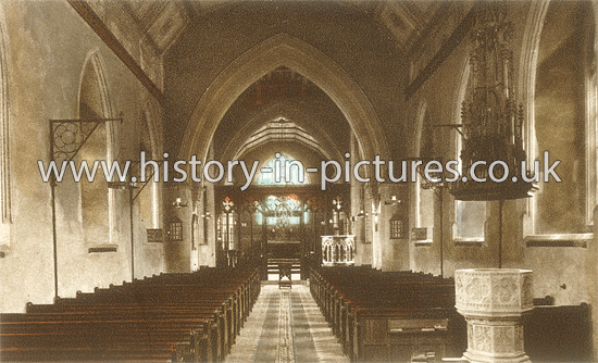 Interior, St Mary's Chirch, Harlow, Essex. c.1940's
